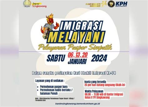 Imigrasi Melayani Gelar Program Layanan Paspor Simpatik 2024 Media