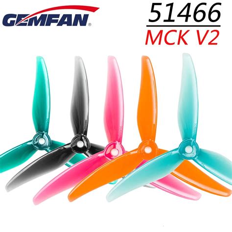 8pcs4pairs Gemfan Hurricane 51466 V2 5inch 3 Bladetri Blade Propeller