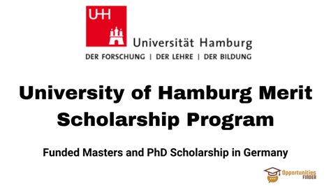 University Of Hamburg Merit Scholarship Program In Germany