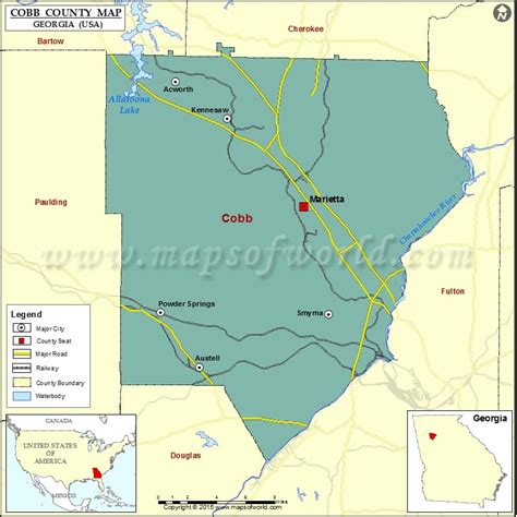 Cobb County Map Map Of Cobb County Georgia