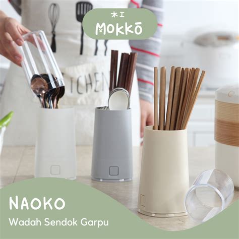 Jual Mokko Naoko Wadah Simpan Alat Makan Estetika Container Sumpit