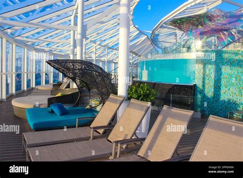 Miami Usa April 29 2022 Solarium With Pools Bars At Symphony Of