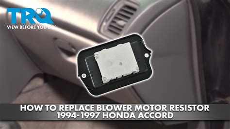 How To Replace Blower Motor Resistor 1994 1997 Honda Accord 1a Auto