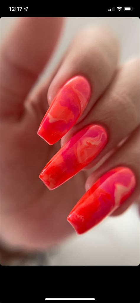 Яркий оранжевый маникюр | Beauty, Nails