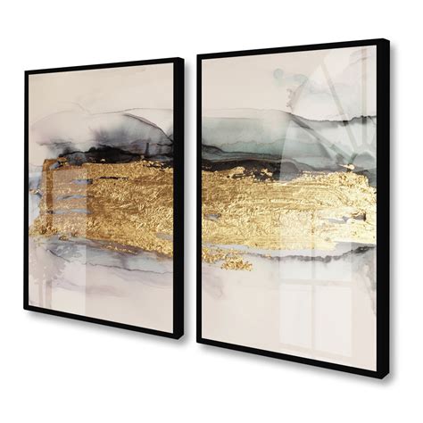 Quadro Decorativo Moderno Abstrato Gold Vidro Elo