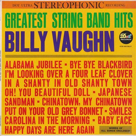 Greatest String Band Hits Álbum de Billy Vaughn LETRAS