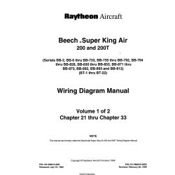 Beechcraft Super King Air 200 And 200T Wiring Diagram Manual 101 590010