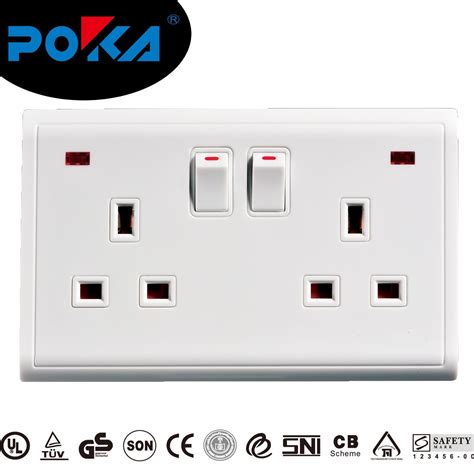 Double Plug Sockets Modern Styling Multi Wall Receptacle Jack Socket