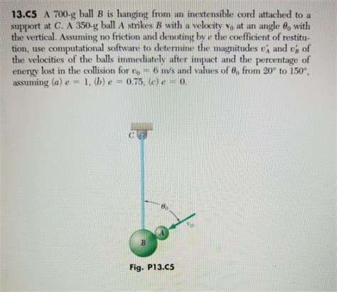 Solved A G Ball B Is Hanging From An Inextensible Chegg