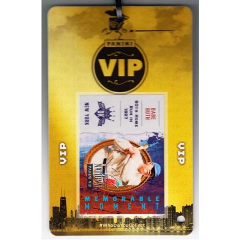 Babe Ruth Panini Diamond Kings Memorable Moment Card National VIP Badge Steel City