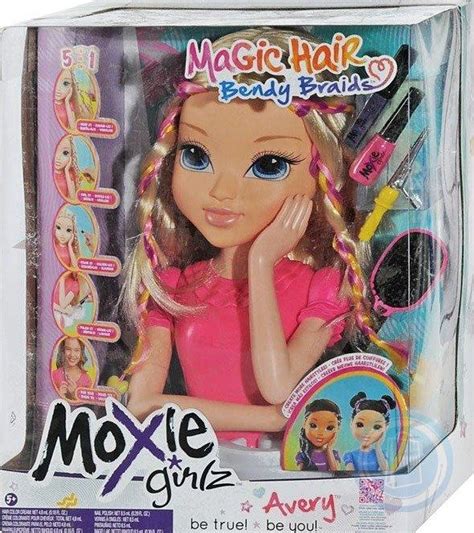 35051516439 Moxie Girlz Magic Hair Bendy Braids Torso Avery