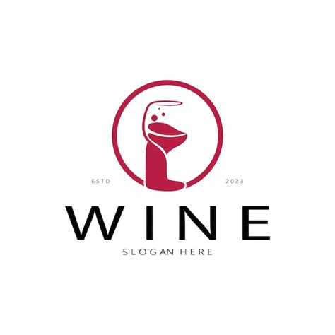 Premium Vector Wine Logo Design Templatevector Illustration Of Iconvector