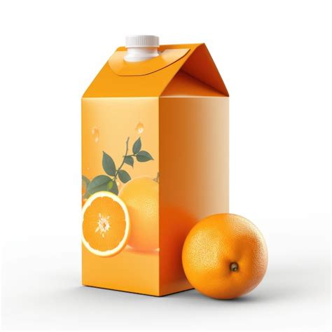 Premium Ai Image Juice Carton Mockup Isolated Generative Ai