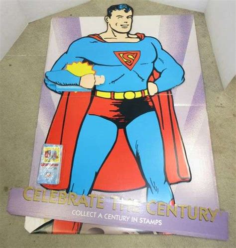 1998 Superman Floor Display USPS With Handouts And Stamps Albrecht