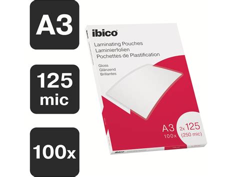 IBICO Pochettes à plastifier A3 627321 brillant 125my 100 pcs