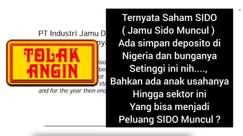 Inilah Isi Laporan Tahunan Saham Sido Jamu Sido Muncul Ihsg