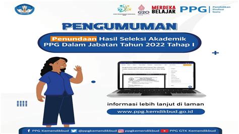 Penundaan Jadwal Pengumuman Hasil Seleksi Akademik Tahap I PPG Dalam