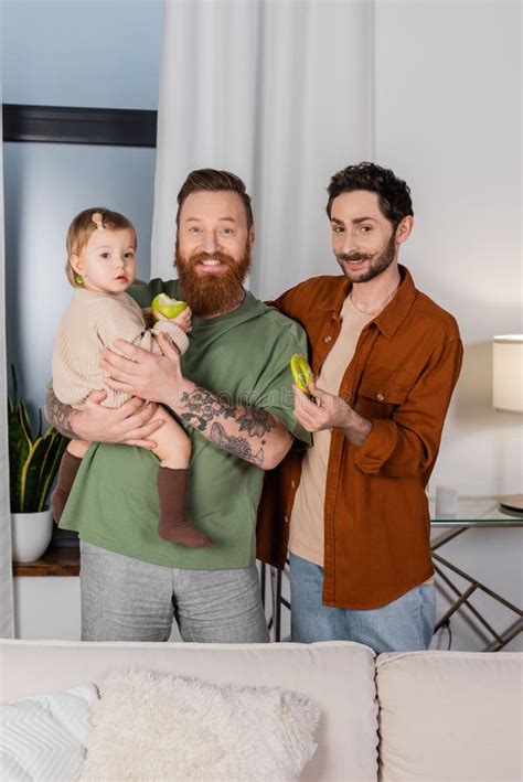 Positive Gay Man Holding Baby Daughter Stock Image Image Of Daughter