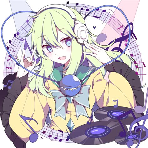 Safebooru 1girl M Beamed Quavers Blue Eyes Cd Character Name Gla