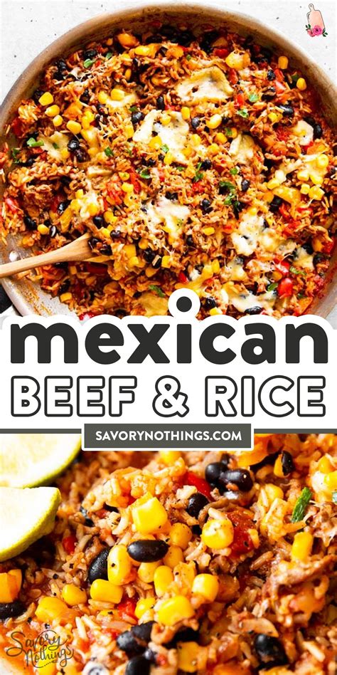 One Pot Mexican Beef And Rice Skillet Ground Beef Recipes Healthy