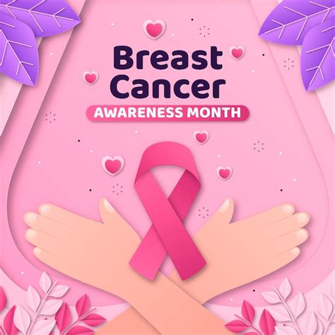 Premium Vector Paper Style Illustration For Breast Cancer Awareness Month