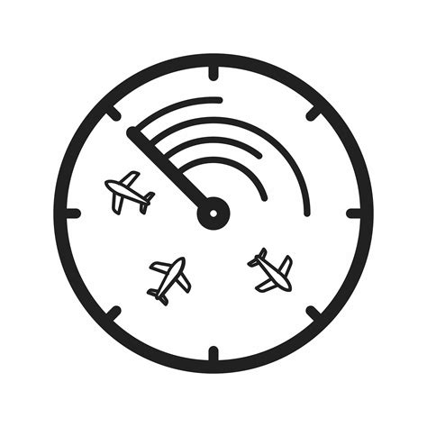 Airport Control Flights Radar Screen Technology Traffic Icon