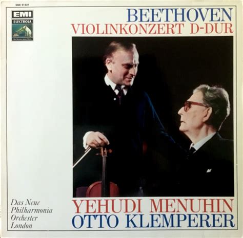 Beethoven Yehudi Menuhin Otto Klemperer Das Neue Philharmonia