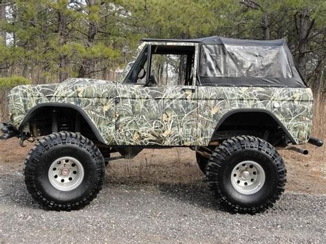 Camo Old School Bronco Old Ford Bronco Bronco Truck Early Bronco