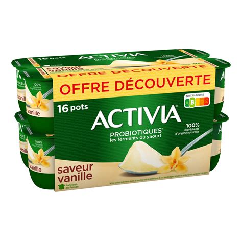 Activia Probiotiques Yaourt Saveur Vanille Bifidus X G Pas Cher