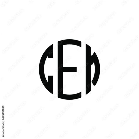 Cem Letter Logo Design Cem Letter In Circle Shape Cem Creative Three