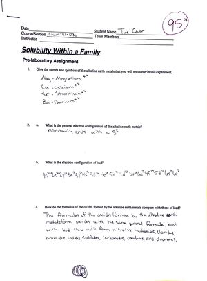 Identity Of An Insoluble Precipitate CHEM 1111 Studocu