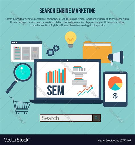 Search Engine Marketing Royalty Free Vector Image