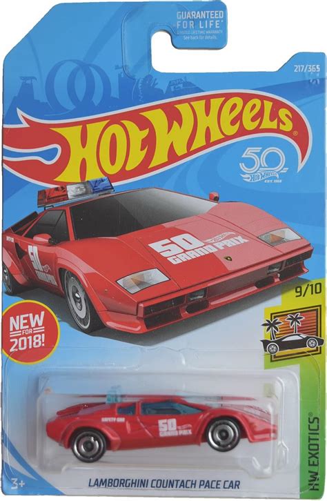 Amazon Hot Wheels Lamborghini Countach Pace Car Exotics Red Toys Games