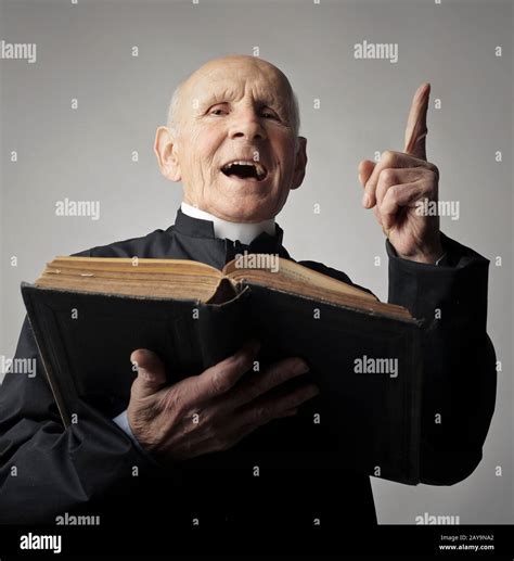 portrait of a old priest Stock Photo - Alamy