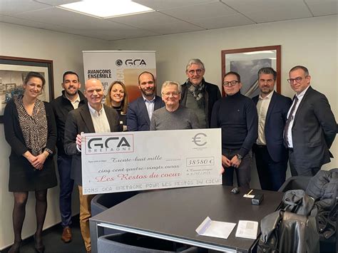 La Plaque Bretonne Du Groupe GCA Offre Une Contribution Aux Restos Du