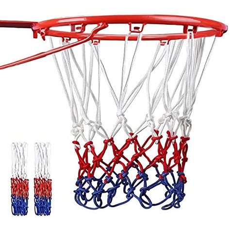 2 Pieces Heavy Duty Basketball Net Replacement All Weather Basketball