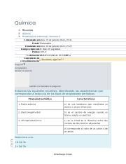 Quimica modalidad examenes semana 3 pdf Química 1 Mis cursos 2