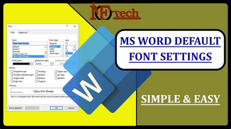 How To Change Default Font Settings In Microsoft Word Permanently