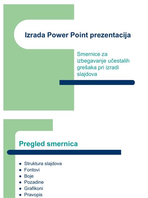 Pdf Uputstvo Za Izradu Power Point Prezentacija Dokumen Tips