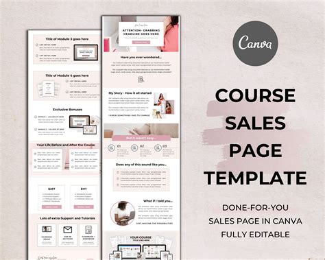 Online Course Sales Page Template