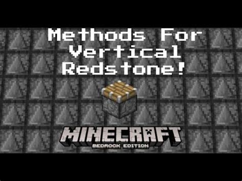 Vertical Redstone Methods Mechanics And More Minecraft Bedrock