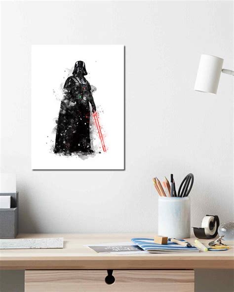 Darth Vader Art Print Watercolor Star Wars Printable Movie Etsy