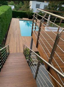 Iroko Havuz Kenar Uygulama Garden Star Teak Deck Tik Deck Teak