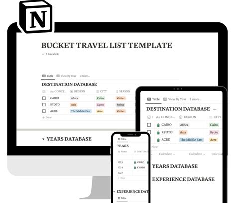 Notion Bucket List Template