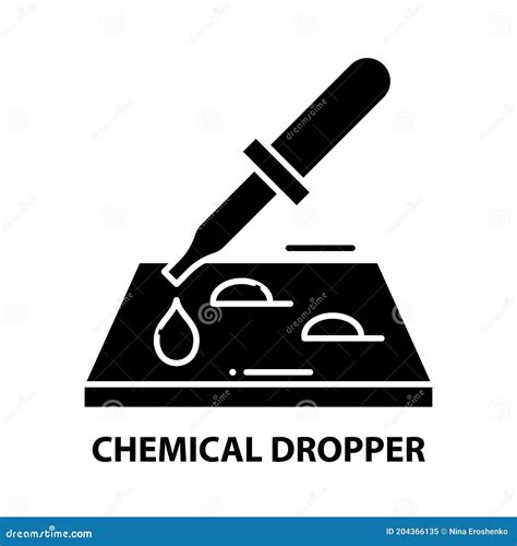 Pictogram Van Het Symbool Van Het Chemische Druppelaar Zwart