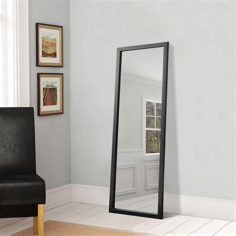 Homeroots Thick Border Black Full Length Mirror At