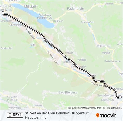 rex1 Route Schedules Stops Maps Spittal Millstätter See Bahnhof