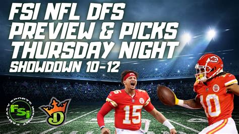 Nfl Dfs Showdown Preview Show Thursday Night Football Broncos Vs