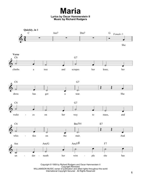 Maria Pro Vocal Print Sheet Music Now