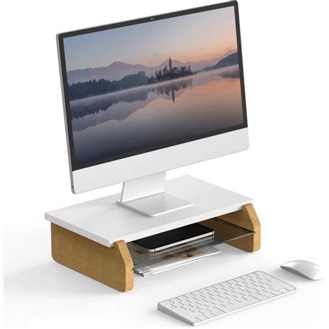 Réhausseur D Écran En Bois Support De Moniteur Support D Ordinateur